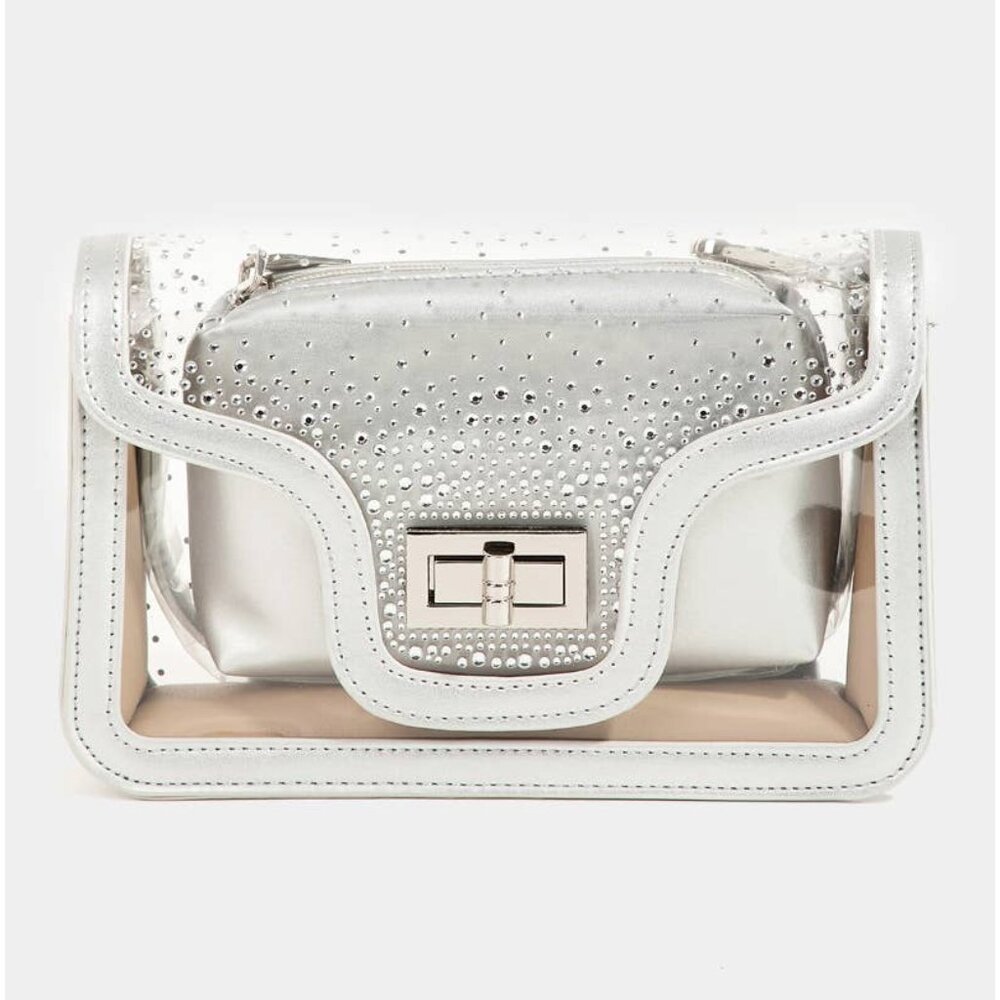 Rhinestone Clear Crossbody Bag